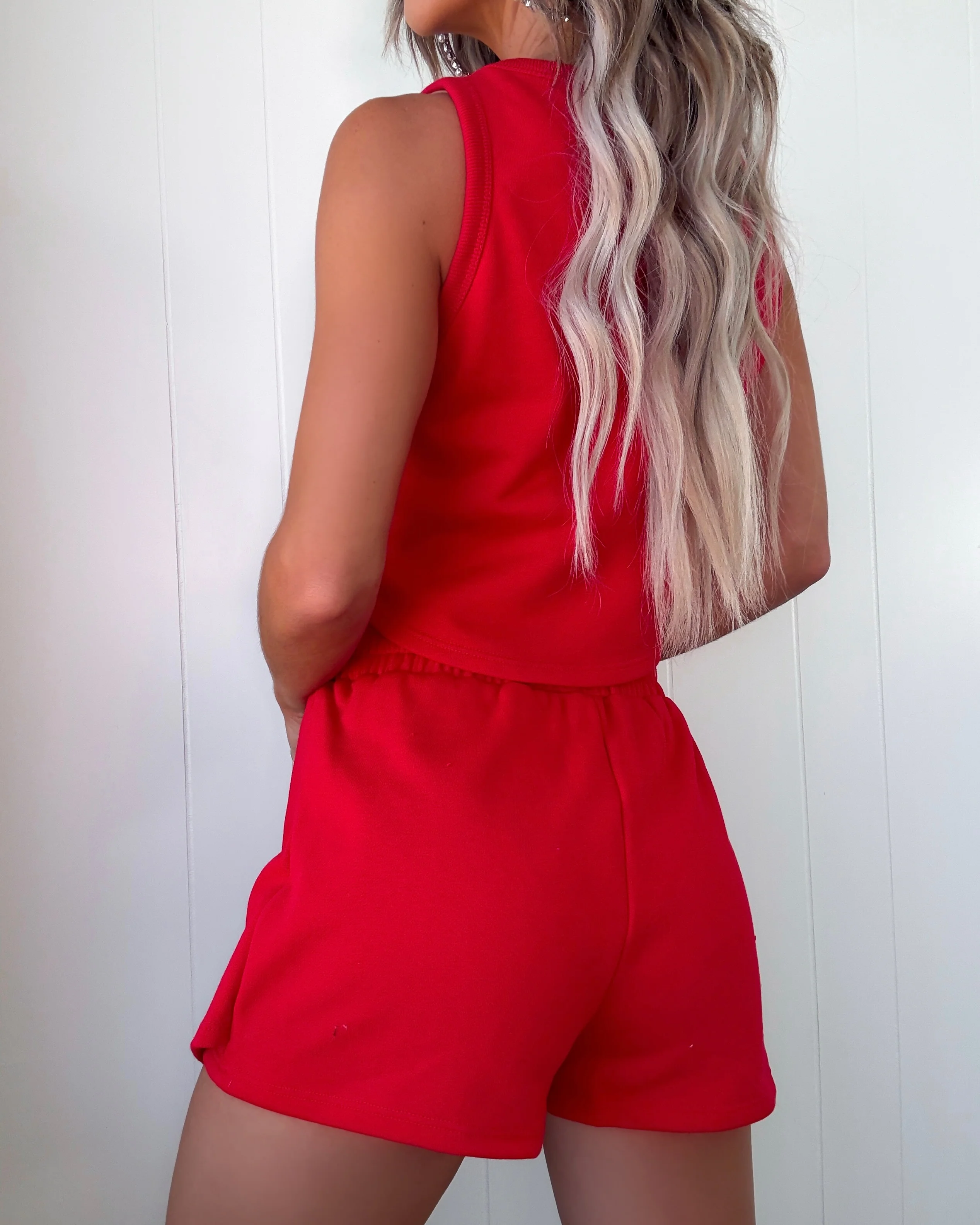 Kailee Tank Skort Set - Red - Image 5