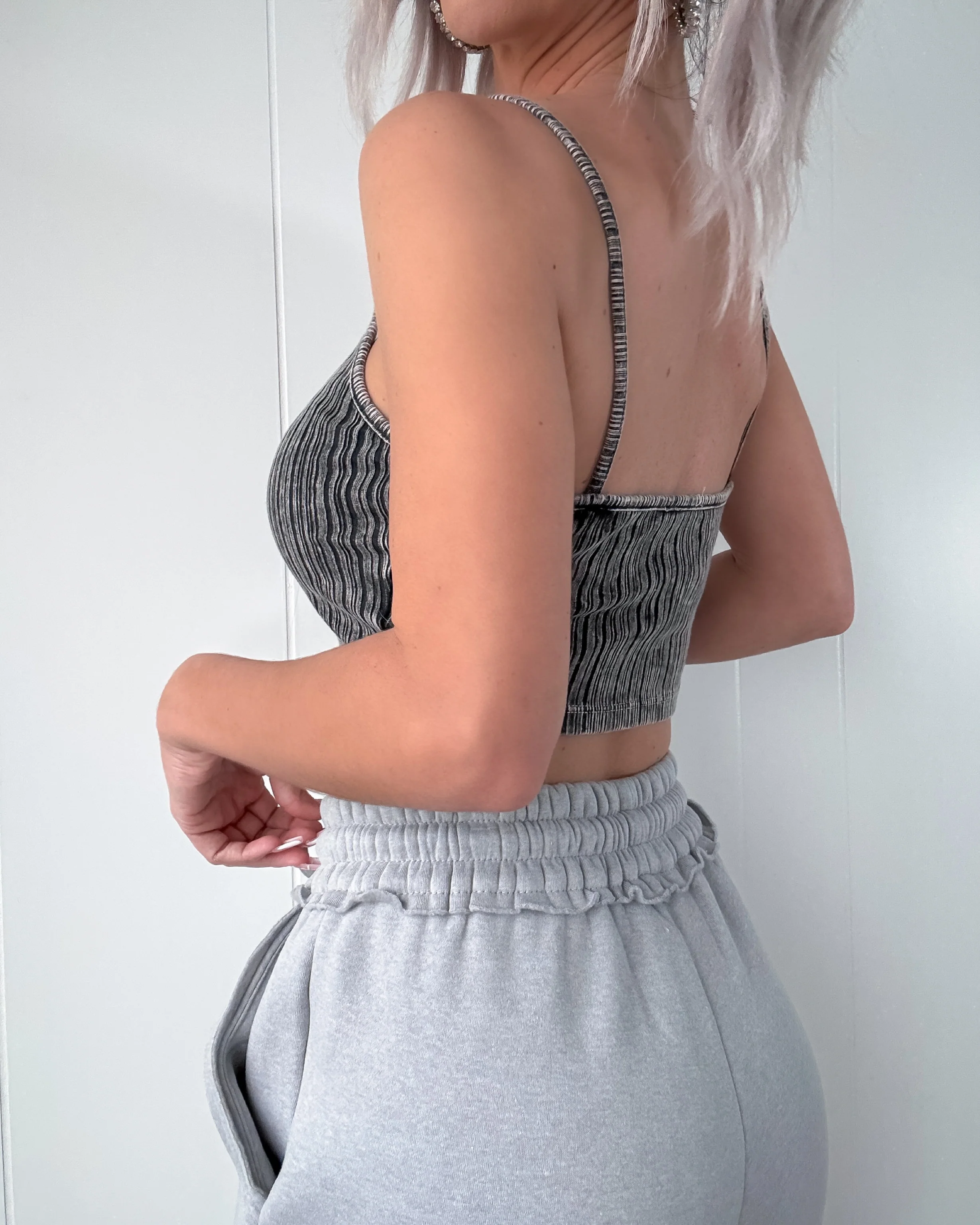 Missing You Brami Tank - Ashed Black - Image 3